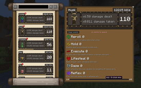 Mob points spending screen