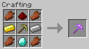 Herobrine's pickaxe recipe