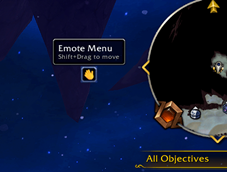 Floating button to open menu