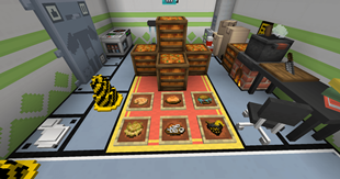 Many tasty foods and Orange crates!!