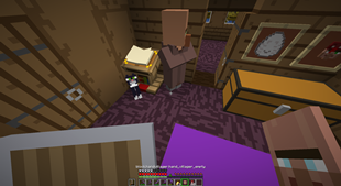 Villager released and storage item in hand