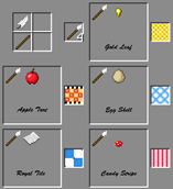 Basic set crafting recipes