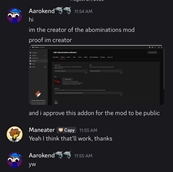 Proof that I am allowed to post this mod