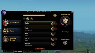 PvP Queue Panel No Rating