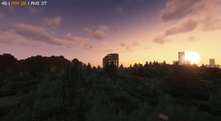 A distant building...