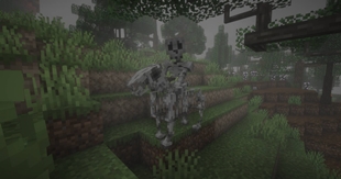 A pair of skeleton knights roam the plains, looking for their next prey...