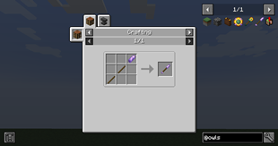 Player Wand crafting recipe
