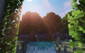 Waterfall from corner