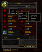 Menu weapons
