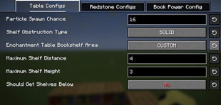 Enchantment Table Config Options