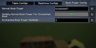 Chiseled Bookshelf Settings