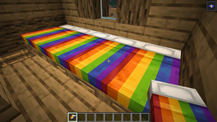 Rainbow beds lined up