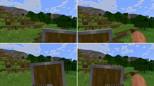 Vanilla shield in first person