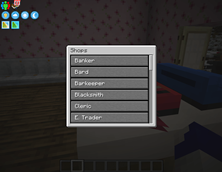 Shop Selector screen