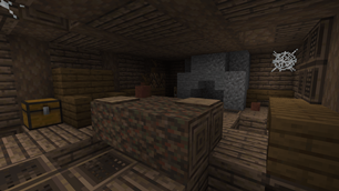 Environmental Log Cabin with Windswept pine (interior)