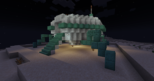 A grounded martian spaceship