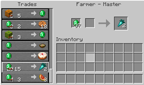 You can trade with villagers