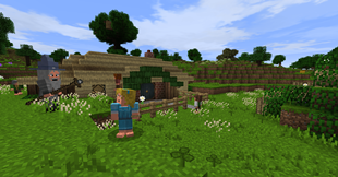 A Hobbit Hole in the Shire and Gandalf