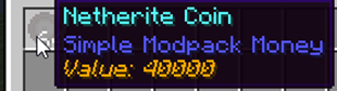 Netherite Coin Item