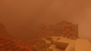 sand storm during thunder weather