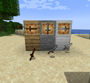 items on ground next to framed verisons