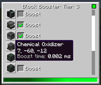 Boosters GUI stats
