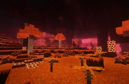 magma mushroom fields landscape