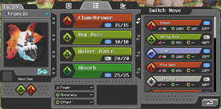 Example of new icons in the party summary