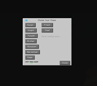 Class Choose Screen (v0 - v0.1)