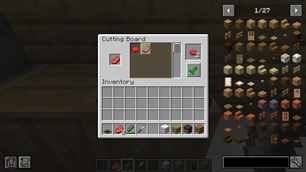 Cutting board menu