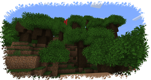 a screenshot of a dark forest using rainbow's foliage: polytone edition