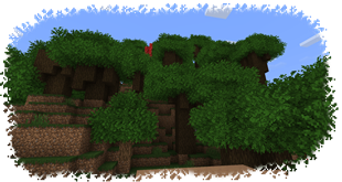 a screenshot of a dark forest using rainbow's foliage: vanilla edition