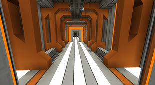 Synth + Amber Core Corridor