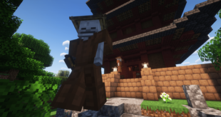 Solider next to the Pagoda