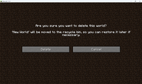 New delete screen