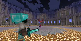 A player preparing to face a boss