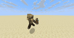 Husk getting pushed back after attacking a blocking player