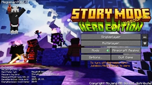 Welcome screen... Story Mode: Hero Edition!!! ;3