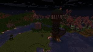A wizard tower and a battle tower