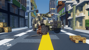 Armoured vehicle in da city