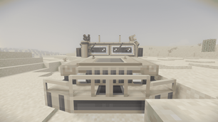 Humvee in a sand storm