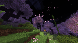 Night in the cherry grove biome