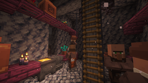 downstairs