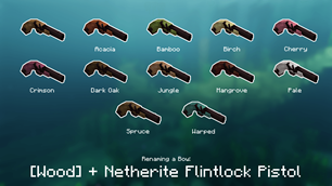 Netherite Flintlock Pistols variants