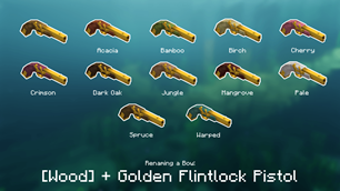 Golden Flintlock Pistol variants