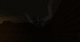 SCP-4666 hanging from the ceiling