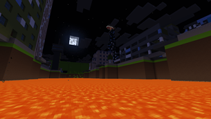 The lava Lake in the Middle of The City