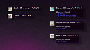 Food and Armor Tooltips
