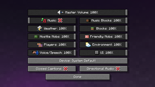 Sounds & Music screen