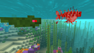 An Algobo attacking a Lionfish from Upgrade Aquatic